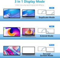 Sucrnide AY185, 18,5 Zoll tragbarer Monitor, 120 Hz, 1080p FHD, 100% sRGB, HDR, USB/HDMI, VESA-kompatibel, Laptop, Nintendo Switch & Konsolen