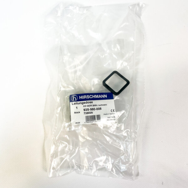 Hirschmann CO GDM 2009 J Leitungsdose, Black, 935-980-008