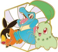 Pokémon Trading Card Game Deluxe Pin Collection Mega Evolution – Sublime Heroes: First Partners, Collectors Set with 3 holographic promo cards, 1 deluxe pin and 5 booster packs