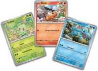 Pokémon Trading Card Game Deluxe Pin Collection Mega Evolution – Sublime Heroes: First Partners, Collectors Set with 3 holographic promo cards, 1 deluxe pin and 5 booster packs