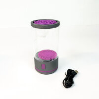 Eitabel C3, Elektrischer Make-up-Pinselreiniger, 1200-mAh-Akku, 7000 U/min, USB-C, 5 V/2 A, Grau/Lila