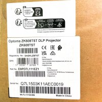 Optoma ZK608TST, 4K Kurzdistanz-Projektor, 6.000 Lumen, 24/7 Dauerbetrieb, für hochwertige Präsentationen, Schwarz