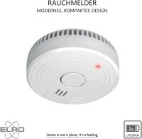 ELRO FS1801, 10-teiliges Rauchmelder-Set, Weiß, Set mit 10 Stück