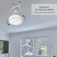 ELRO FS1801, 10-teiliges Rauchmelder-Set, Weiß, Set mit 10 Stück
