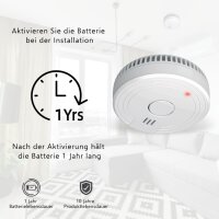 ELRO FS1801, 10-teiliges Rauchmelder-Set, Weiß, Set mit 10 Stück