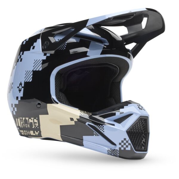 Fox V1 Digi Image Motorcycle Helmet, Size M (57-58cm), 33531