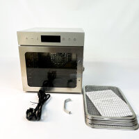 Food dehydrator, 200 V, 50–60 Hz, 360 x 360 x 395 mm, silver