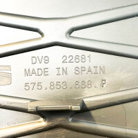 Volkswagen, 575853668P9B9, Front bumper grille, lower center, satin black, DV9 22681