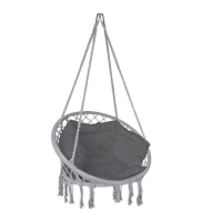 Vounot – Hängesessel grau mit Kissen –...