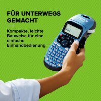 Dymo LT-100H Beschriftungsgerät – Tragbarer Etikettendrucker mit ABC-Tastatur, Papier- & Kunststoffetiketten, Büro & Zuhause