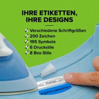 Dymo LT-100H Beschriftungsgerät – Tragbarer Etikettendrucker mit ABC-Tastatur, Papier- & Kunststoffetiketten, Büro & Zuhause