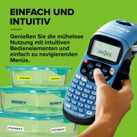 Dymo LT-100H Beschriftungsgerät – Tragbarer Etikettendrucker mit ABC-Tastatur, Papier- & Kunststoffetiketten, Büro & Zuhause