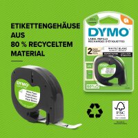 Dymo LT-100H Beschriftungsgerät – Tragbarer Etikettendrucker mit ABC-Tastatur, Papier- & Kunststoffetiketten, Büro & Zuhause