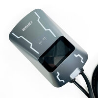 WOUEJ-W3 Wallbox EV-Ladestation 32A Type 2, 7 kW, 5 m Kabel, LCD, RFID, App WiFi/BT, IP66, CE/TÜV, All EVs