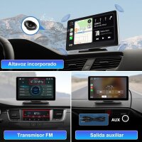 AWESAFE CarPlay-Display 9 Zoll / 23,7 cm (9 Zoll), Android Auto/Spiegellink, tragbar, unterstützt Bluetooth/Siri/USB/TF/AUX