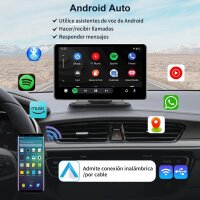 AWESAFE CarPlay-Display 9 Zoll / 23,7 cm (9 Zoll), Android Auto/Spiegellink, tragbar, unterstützt Bluetooth/Siri/USB/TF/AUX