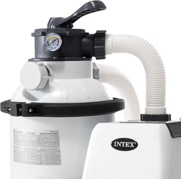 Intex 26644 Krystal Clear sand filter system, 4,500 L/h, for pools with approx. 29,100 L water capacity