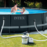 Intex 26644 Krystal Clear sand filter system, 4,500 L/h, for pools with approx. 29,100 L water capacity