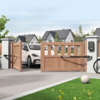 Avidsen STYRKA 310 telescopic swing gate operator, 24 V, 2-leaf, up to 5 m/300 kg, 2 remote controls