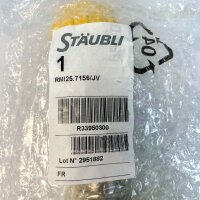 Staubli RMI25.7156/JV, quick-release coupling plug, fluid connections, R33950300