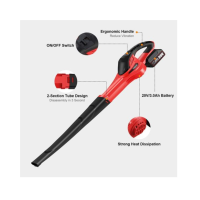 TEENO 6732 Battery Leaf Blower, 20 V, 13,000 RPM, 18 Min....