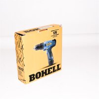 Bohell Tali12-without cable with lithium battery drilling screwdriver 12 V electronic, light, speed adjustable 0-750 RPM, maximum torque 15 Nm, automatic drilling feed and LED light