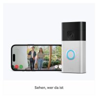 Ring G9E32B0843940F0F Rechargeable Battery-Powered Video Doorbell Silver/Black