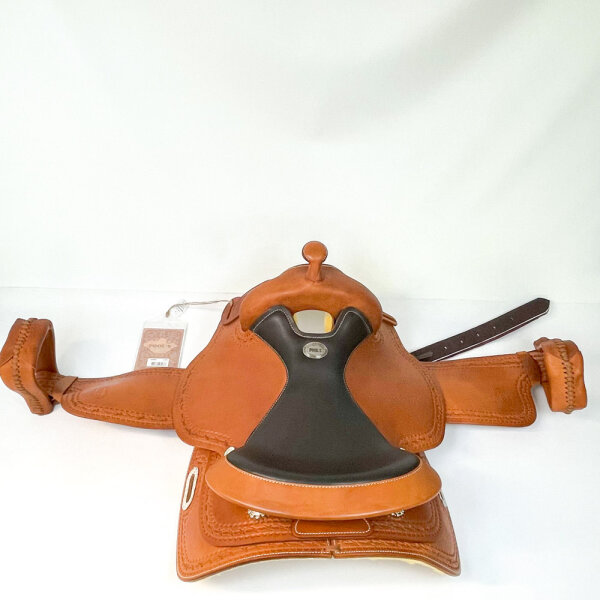 Pool’s Reiner Regular 1010 Western saddle, leather, 15.5 inch, cognac, SE00061