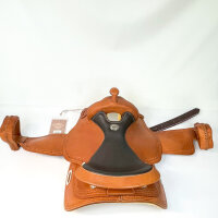 Pool’s Reiner Regular 1010 Western saddle, leather, 15.5 inch, cognac, SE00061