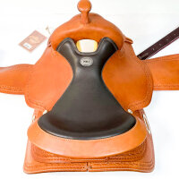 Pool’s Reiner Regular 1010 Western saddle, leather, 15.5 inch, cognac, SE00061
