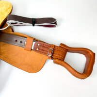 Pool’s Reiner Regular 1010 Western saddle, leather, 15.5 inch, cognac, SE00061