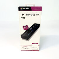 ICY BOX IB-AC6113 USB 3.0 Hub, 13+1 ports, power supply, black
