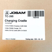 Josam TC-395 charging station, 3-bay charging station 70040, incl. power supply & power cable