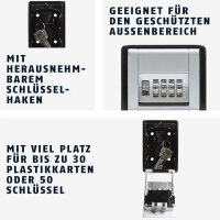 ABUS KeyGarage 787 wall-mounted key box, black-silver