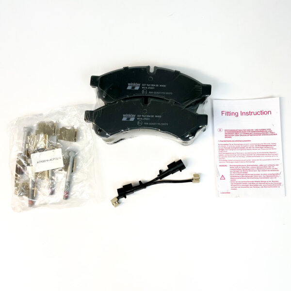 Winkler 32796200400 Brake pads, set, W450, 4-pack, black