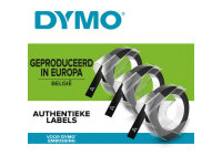 RELIEFTAPE DYMO EMBOSSING PLASTIC 9MM x 3M WIT, 2101826