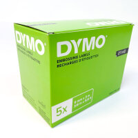 RELIEFTAPE DYMO EMBOSSING PLASTIC 9MM x 3M WIT, 2101826