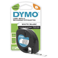 DYMO LetraTag plastic tape EU 12 mm x 4 m white-black...