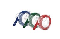 DYMO 2137631 EU Embossed Tape Labels 9 mm x 3 m Red/Blue/Black