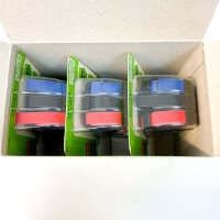 DYMO 2137631 EU Embossed Tape Labels 9 mm x 3 m Red/Blue/Black