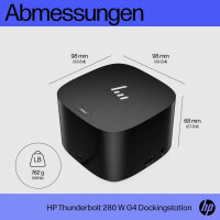 HP Thunderbolt Dock 120W G4 HSN-IX03 Dockingstation (ohne Kabel) Schwarz