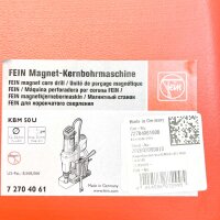 FEIN KBM50U, magnetic core drilling machine, up to 50 mm, 1200 W, 72704061