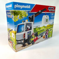 PLAYMOBIL City Action 71431 Glass Recycling Truck with Container, Ages 4-10, 62 Pieces