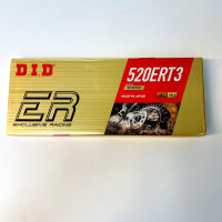 D.I.D 520ERT3, EXCLUSIVE RACING motorcycle gold chain, 120 links, chain pitch 520, G351HA
