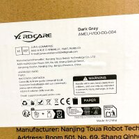 YARDCARE V100 Mähroboter, Rasenroboter mit Kamera, Hinderniserkennung, Vision-Navigation, 4-Ah-Akku, für 150 m², inklusive Ersatzklingen, Spiralmähfunktion