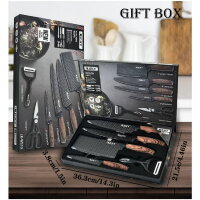 LUCKY LK-WS10, 6-teiliges Küchenmesser-Set, Hackmesser, Kochmesser, Tranchiermesser, Universalmesser