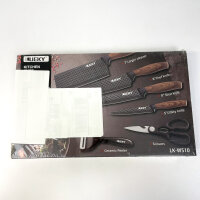 LUCKY LK-WS10, 6-teiliges Küchenmesser-Set, Hackmesser, Kochmesser, Tranchiermesser, Universalmesser