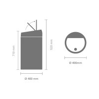 Brabantia Touch, 60-Liter-Abfalleimer, Mattstahl, 107962