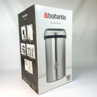 Brabantia Touch, 60-Liter-Abfalleimer, Mattstahl, 107962