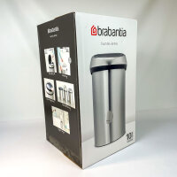 Brabantia Touch, 60-Liter-Abfalleimer, Mattstahl, 107962